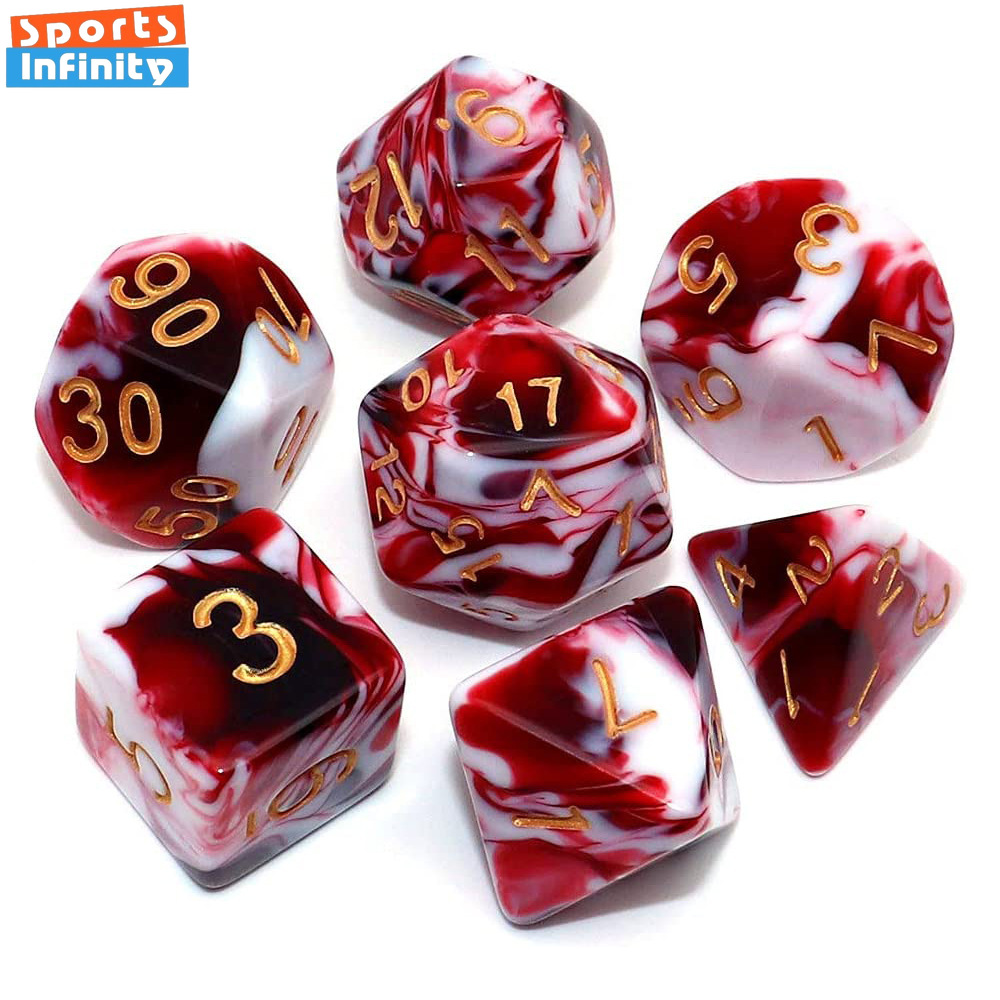 Board Game Ludo - 7 Teile/satz Doppel Farben Polyedrische Würfel
