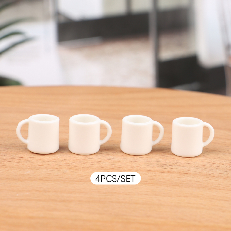 Miniature Terrain Set - 4 Stück/Set 1:12 Puppenhaus Miniatur Tasse