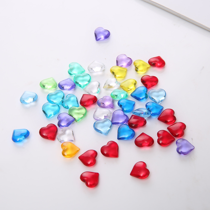 Board Game Loop - 100PCS 10*4mm Herz Form Acryl Transparent