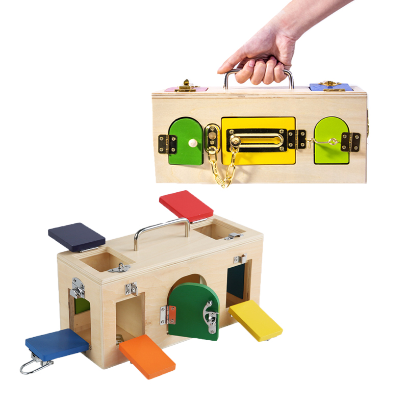 Board Game Life - Montessori Lock Box Spielzeug Holz Aktivität