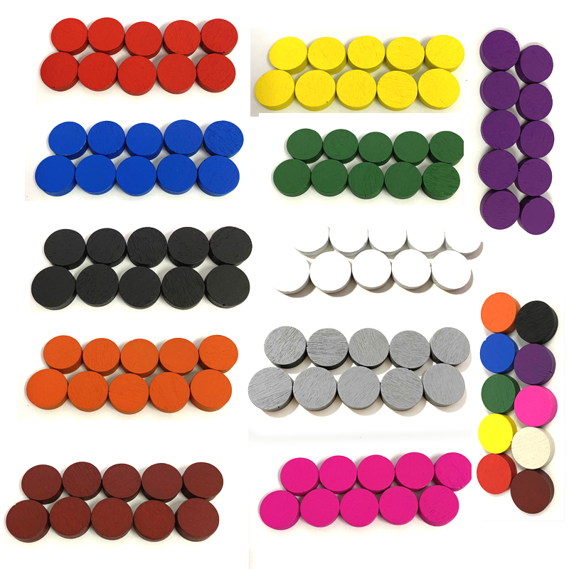 Board Game Loop - 50 stück 15*5MM 11 Farben Holz