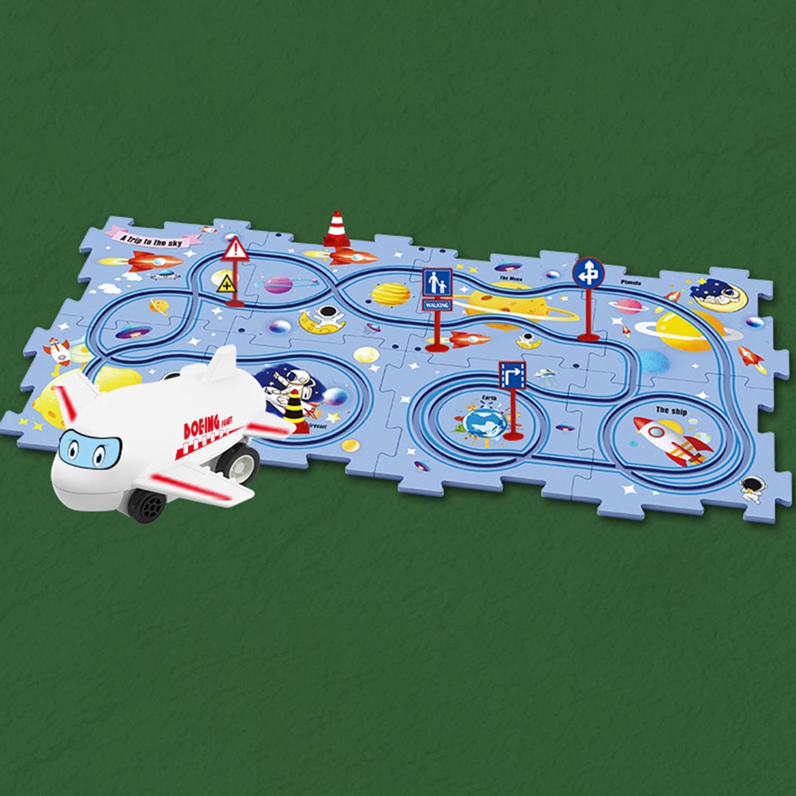 Board Game Race Track - Slotcar-Rennbahn-Spielzeug Langlebiges Cartoon-Brettspiel für 4-Jährige Kinder