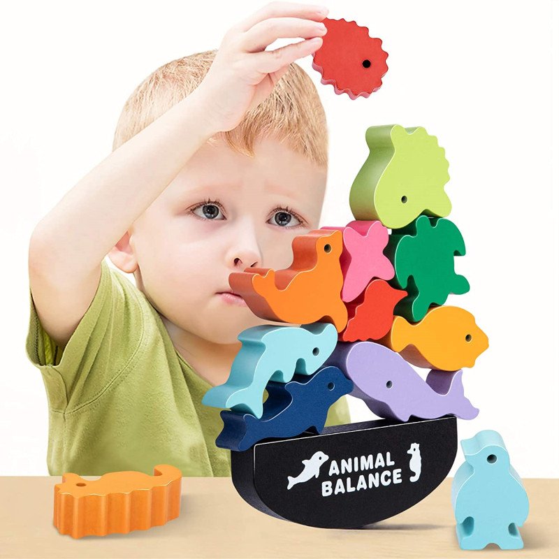 Board Game Enthusiast - Neue Kinder Montessori Holz Tier Balance