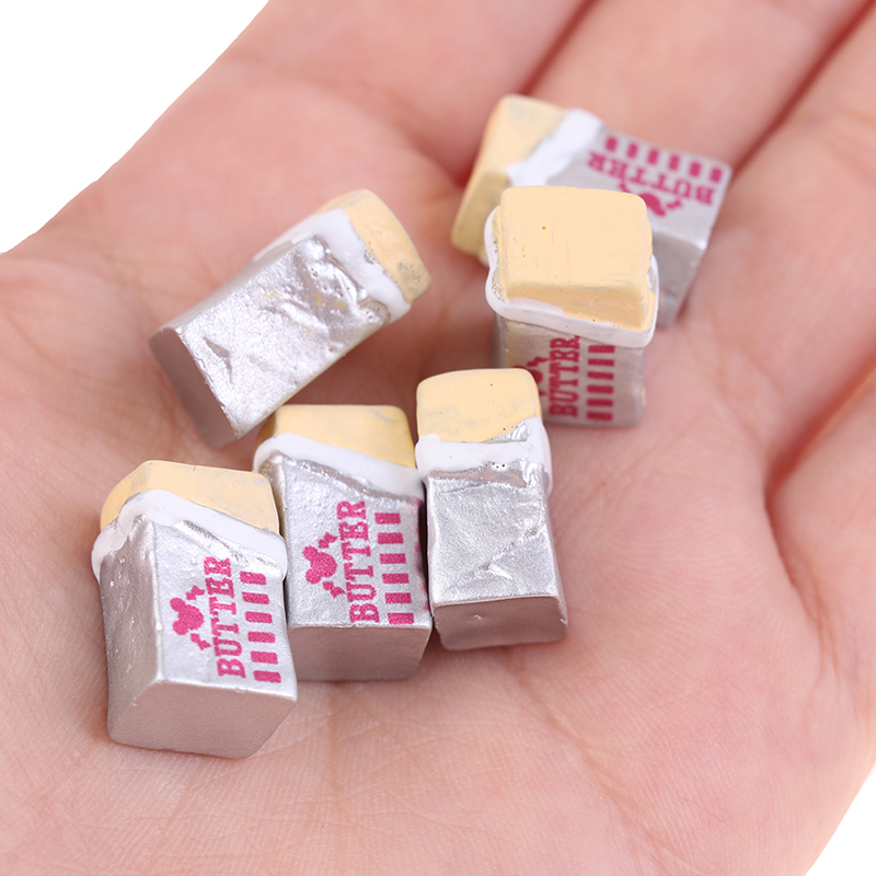 Miniature Terrain Set - 6Pcs 1/12 Puppenhaus Simulation Lebensmittel Butter