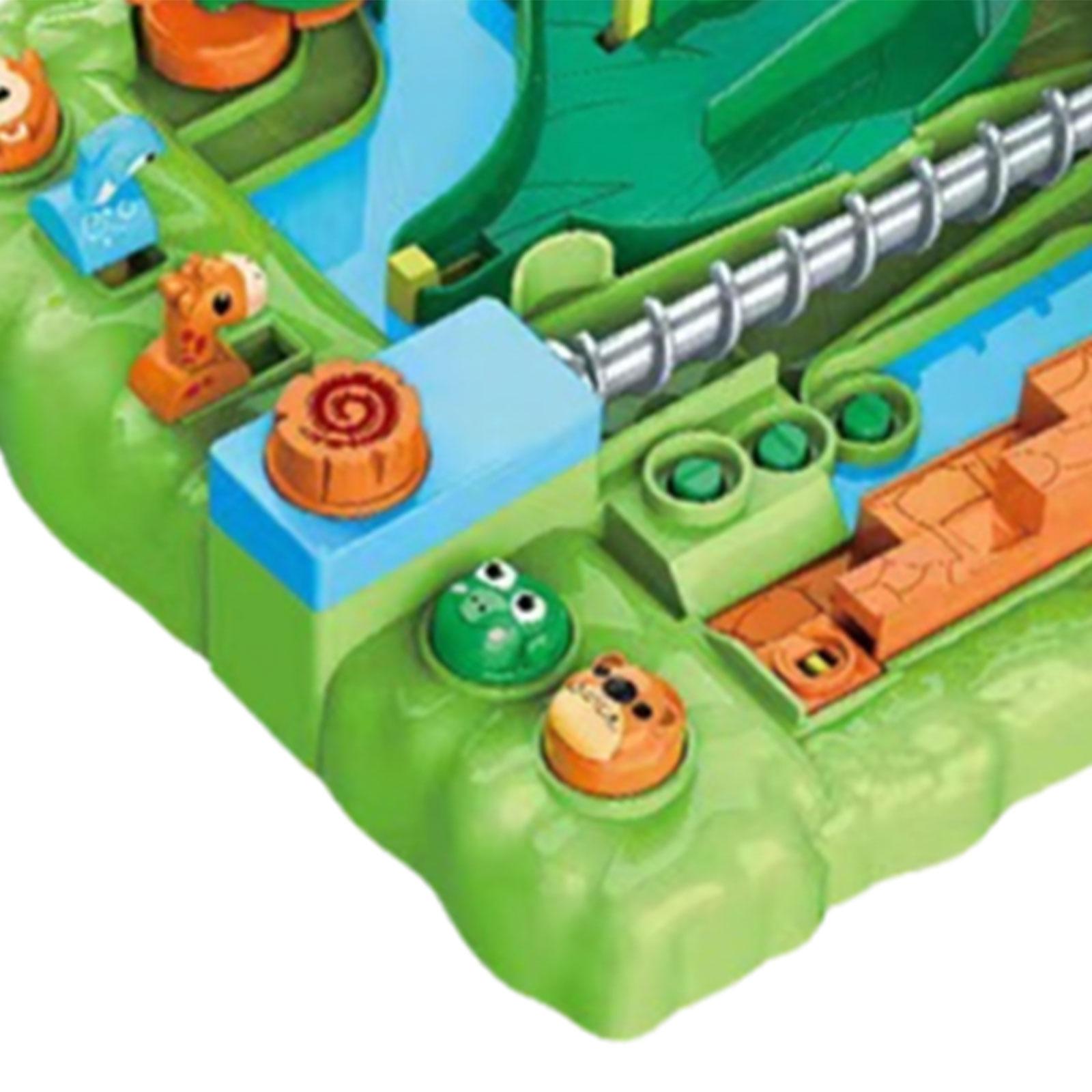 Board Game Race Track - Murmelbahn Bausteine Brettspiel für Kinder Familienspaß