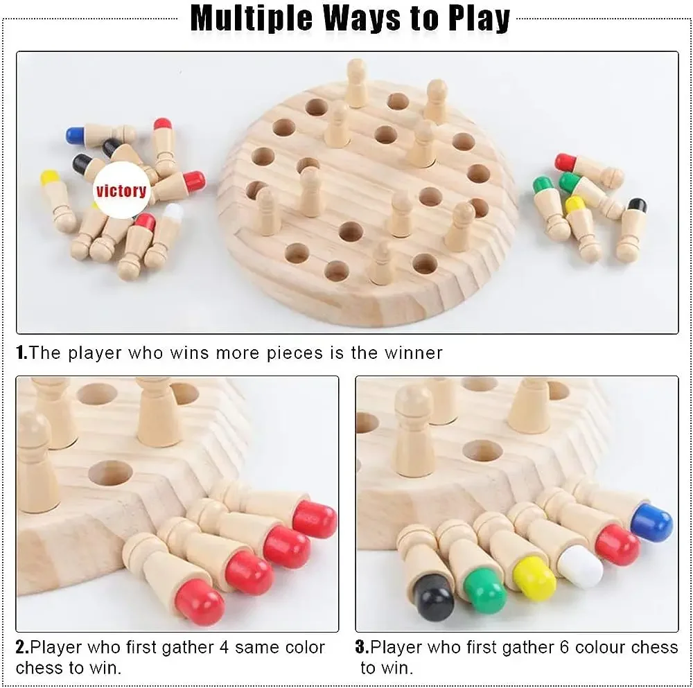 1 Stück Hölzernes Memory-Match – Board Game Life Bewertung und Preis