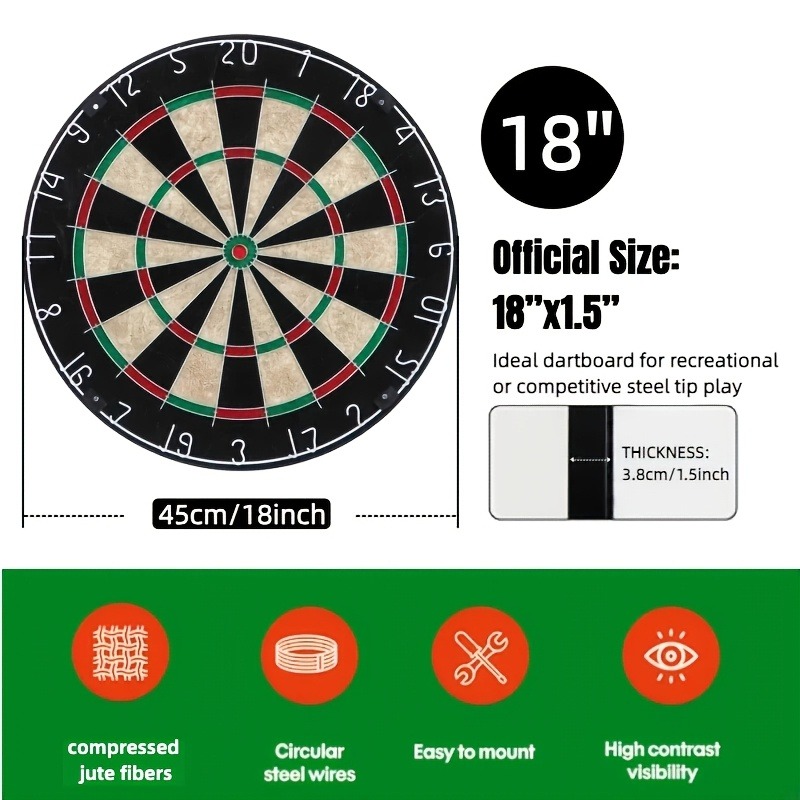 18-Zoll-Borsten-Dartboard-Set  – Board Game Enthusiast Bewertung und Preis